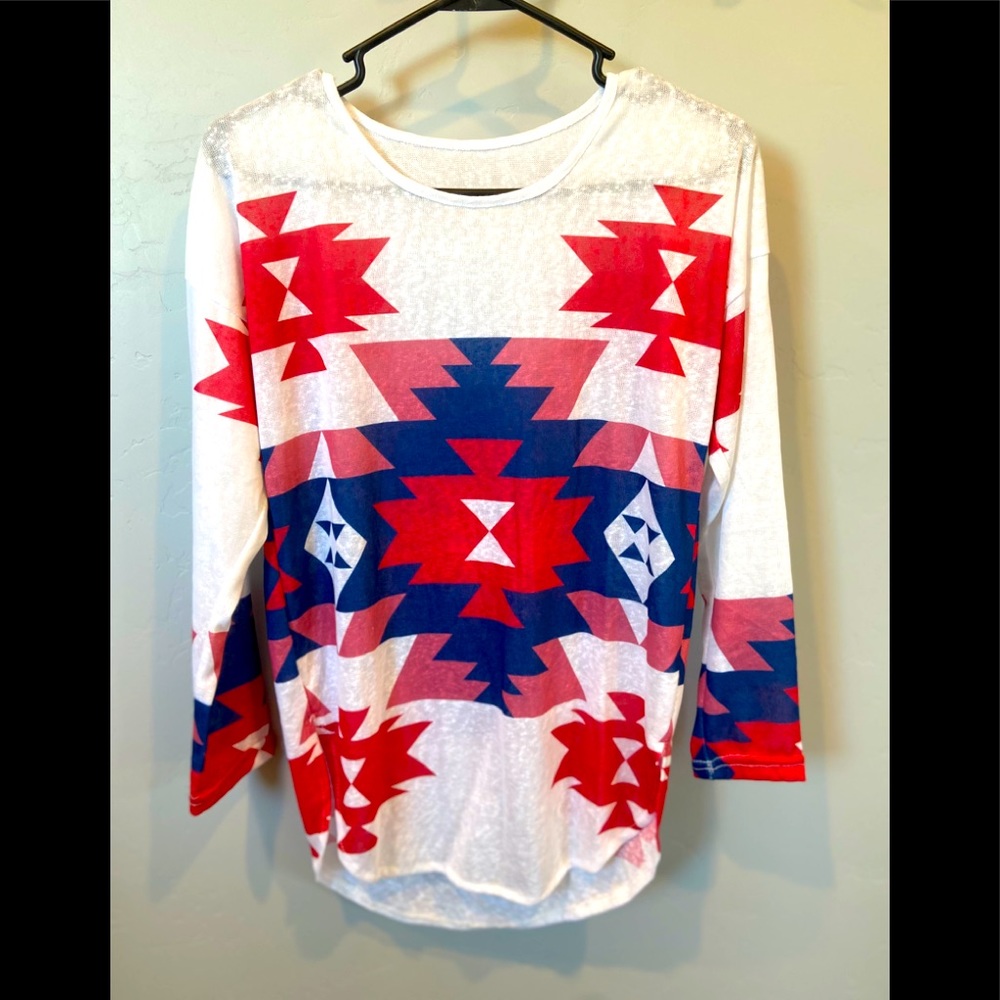 Long Sleeve Aztec Shirt